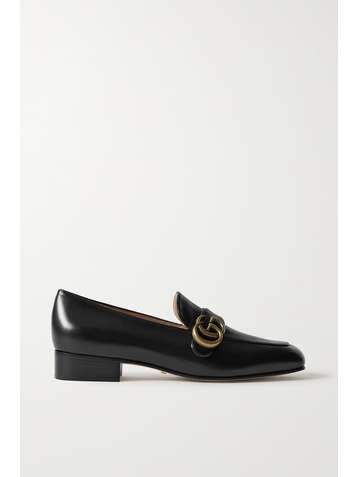 GUCCI Marmont logo-embellished leather loafers