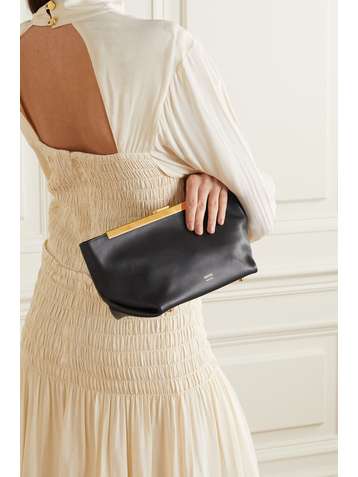 KHAITE Pochette en cuir Envelope Pleat