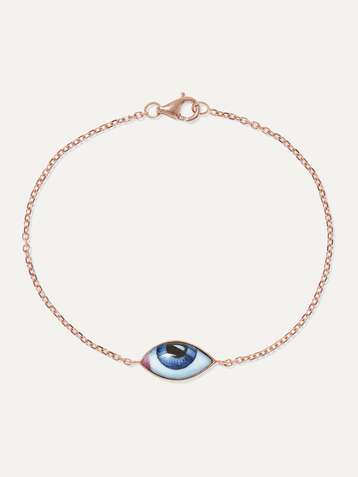 LITO Tu Es Partout Armband aus 14 Karat Roségold mit Emaille