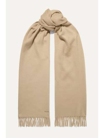LORO PIANA Fringed cashmere scarf