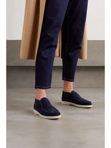 LORO PIANA Open Walk suede loafers