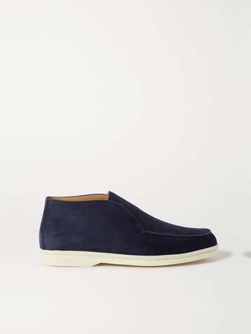 LORO PIANA Open Walk suede loafers