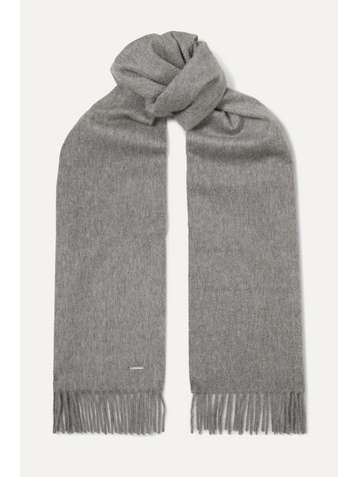 LORO PIANA Sciarpa fringed cashmere scarf