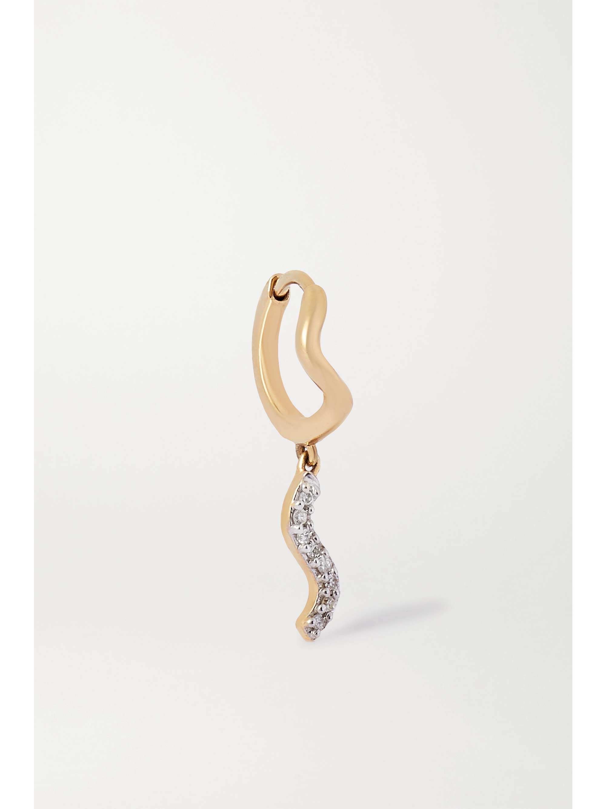 MARIA BLACK Kismet Huggie gold diamond earring