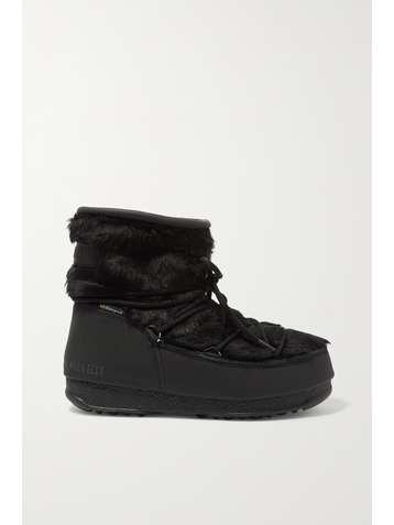 MOON BOOT Monaco rubber and faux fur snow boots