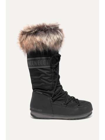 MOON BOOT Monaco faux fur-trimmed shell snow boots