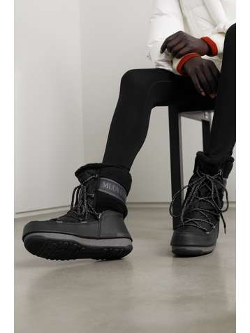 MOON BOOT Shell, rubber and wool snow boots