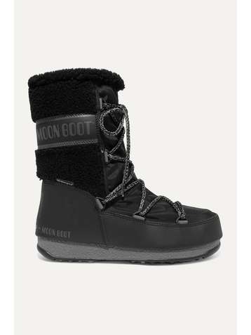 MOON BOOT Shell, rubber and wool snow boots