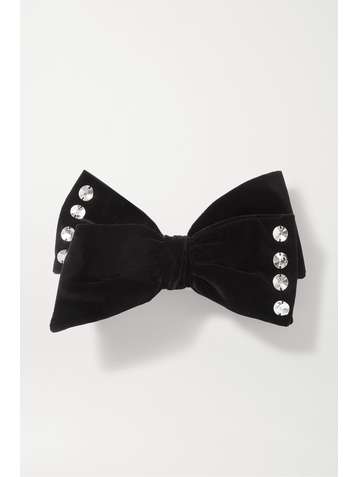 MIU MIU Crystal-embellished velvet hair clip