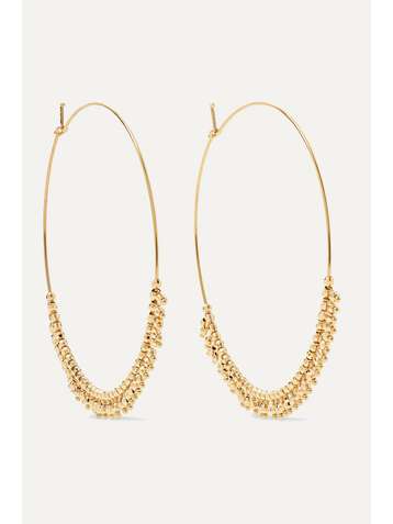 MIZUKI 14-karat gold hoop earrings
