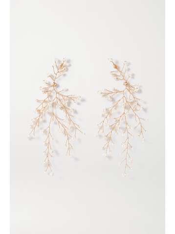 14 / Quatorze Baby's Breath gold-plated pearl earrings