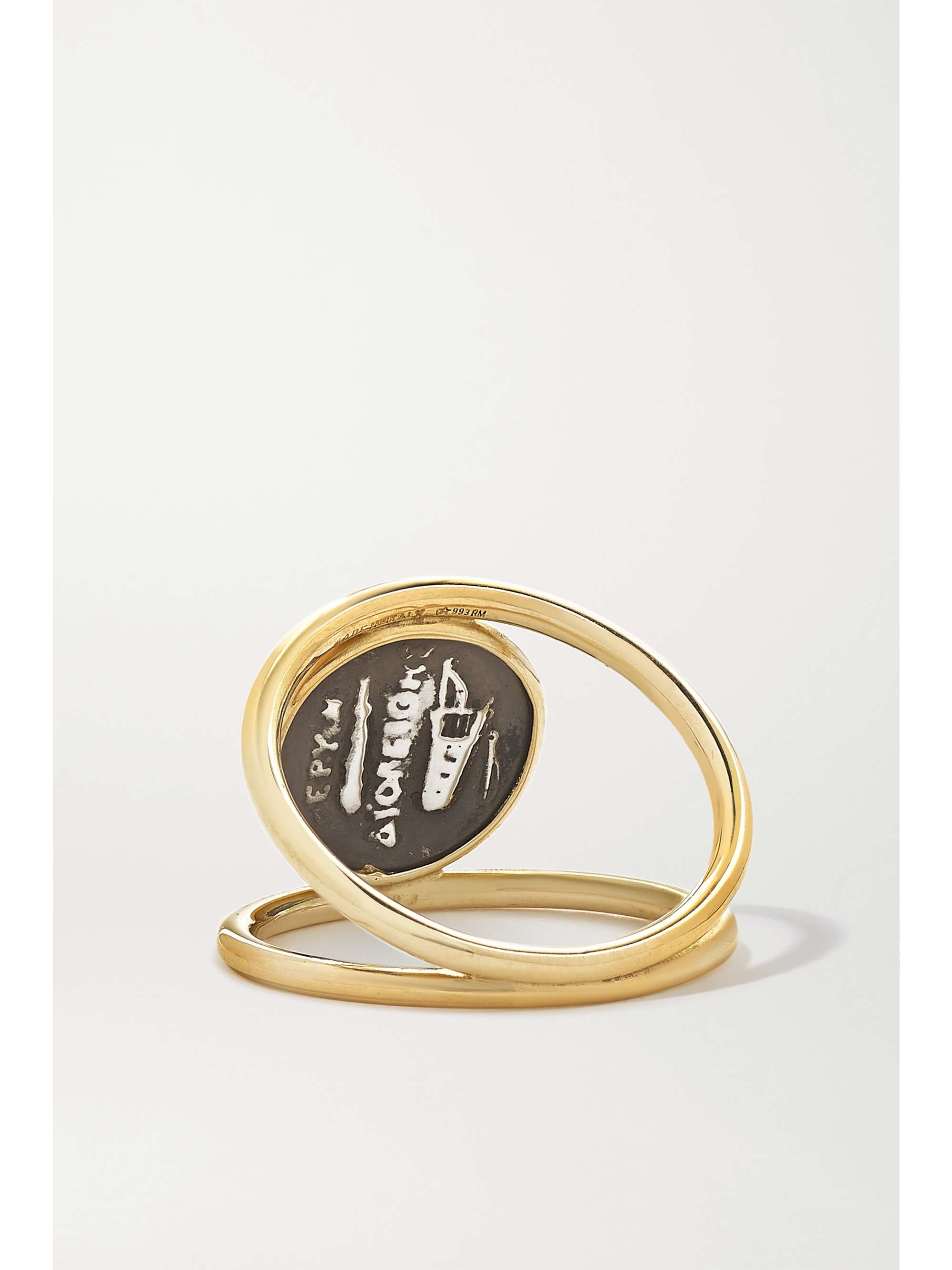 DUBINI Alexander the Great 18-karat gold and sterling silver ring