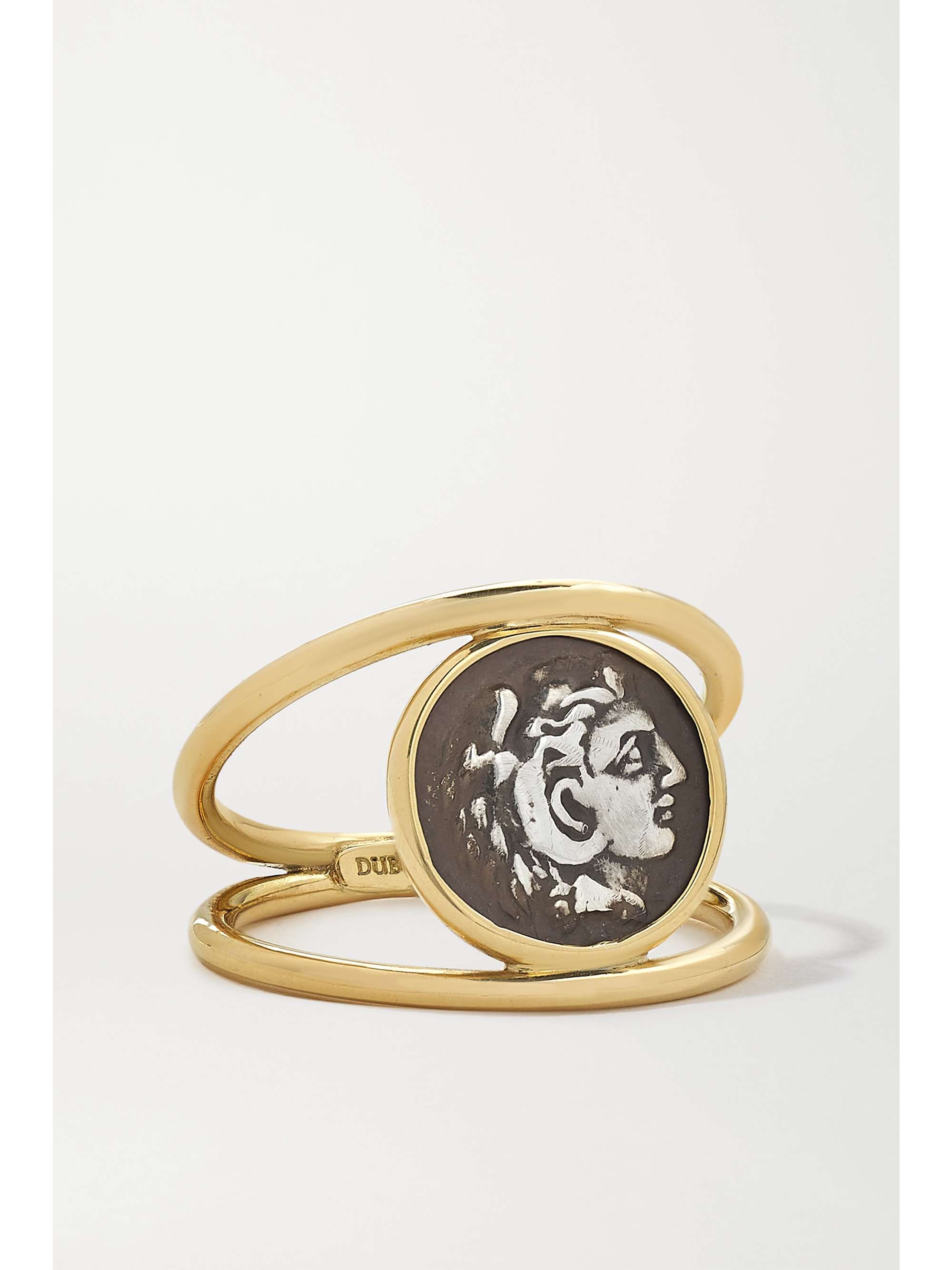 DUBINI Alexander the Great 18-karat gold and sterling silver ring