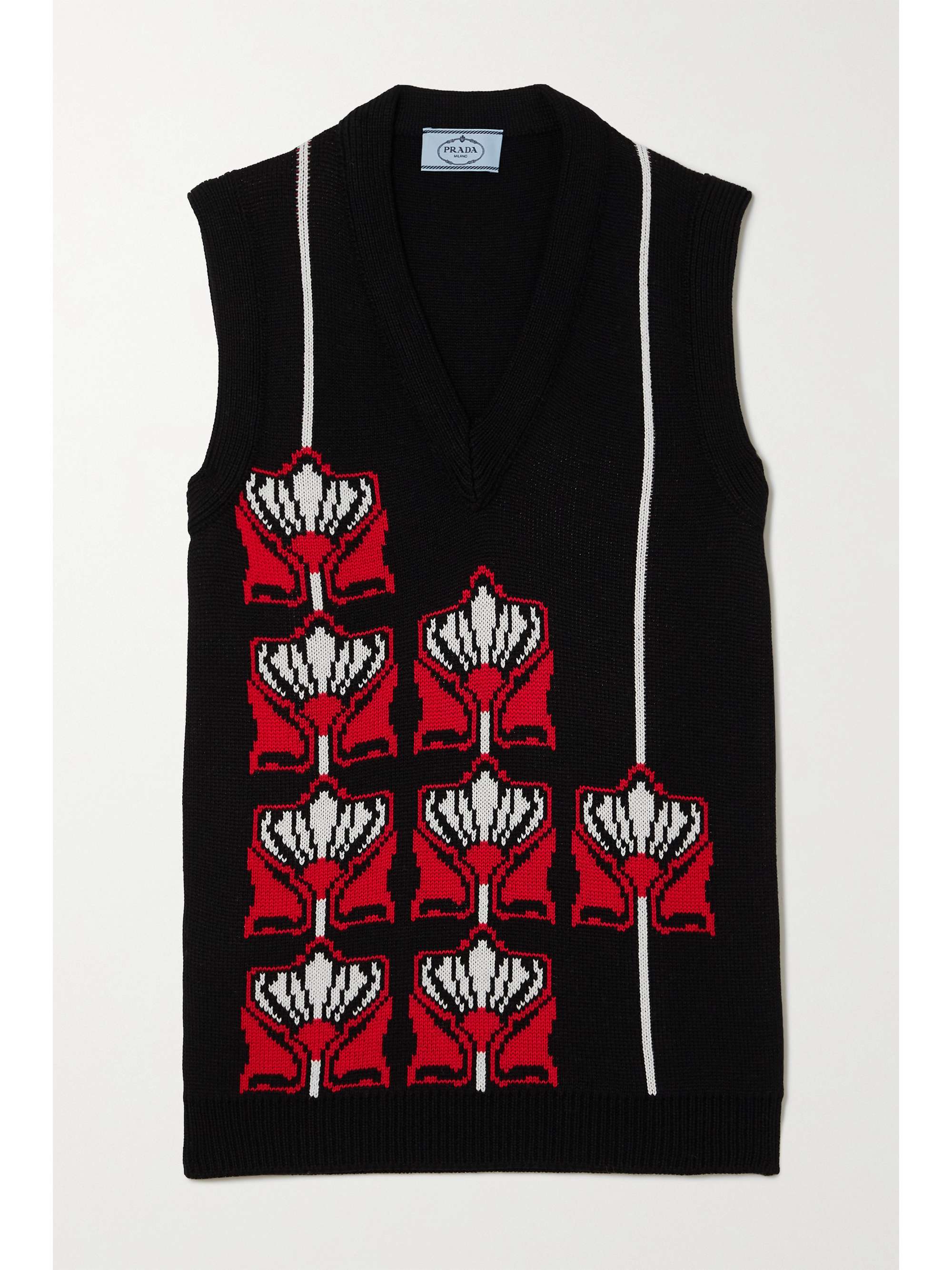 PRADA 15ss cashmere jacquard knit vest udghoshdaily.com