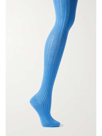 PRADA Ribbed stretch-silk tights