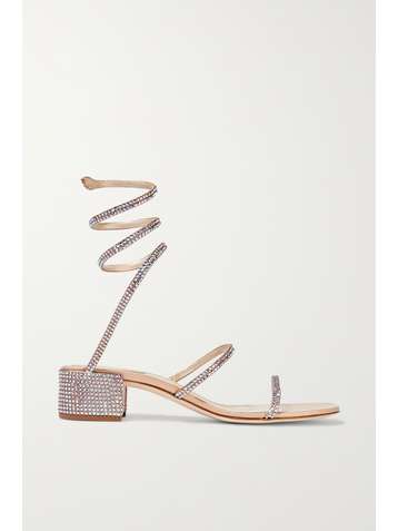 RENÉ CAOVILLA Cleo Sandalen aus Satin mit Kristallen