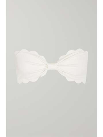 MARYSIA Antibes scalloped bandeau bikini top