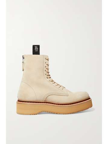 R13 Suede platform ankle boots