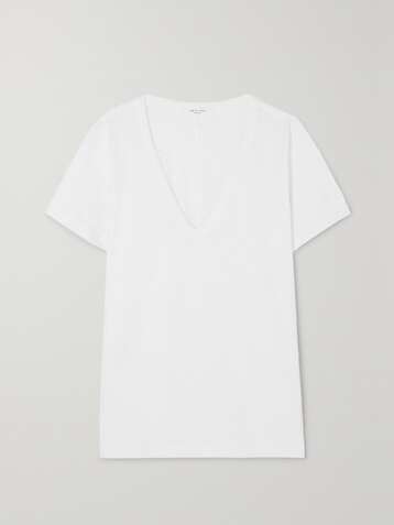 RAG & BONE The Vee slub Pima cotton-jersey T-shirt