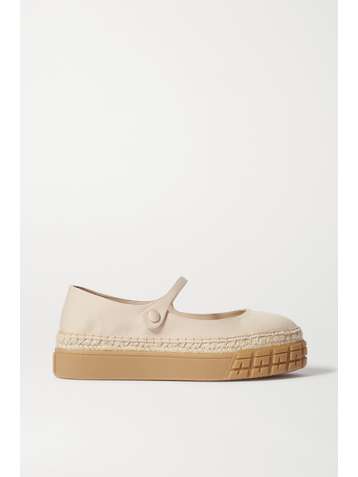 PRADA Gabardine platform espadrilles