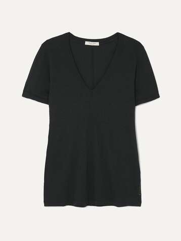 RAG & BONE The Vee slub Pima cotton-jersey T-shirt