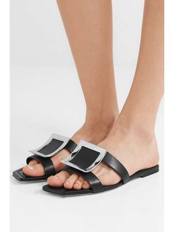 ROGER VIVIER Bikiviv' embellished leather slides