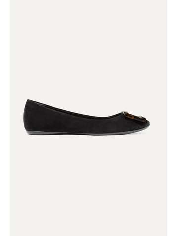 ROGER VIVIER Gommette Ballerinas aus Veloursleder mit Schnalle