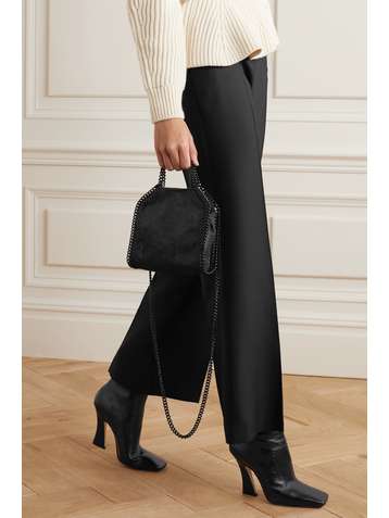 STELLA MCCARTNEY The Falabella tiny vegetarian brushed-leather shoulder bag