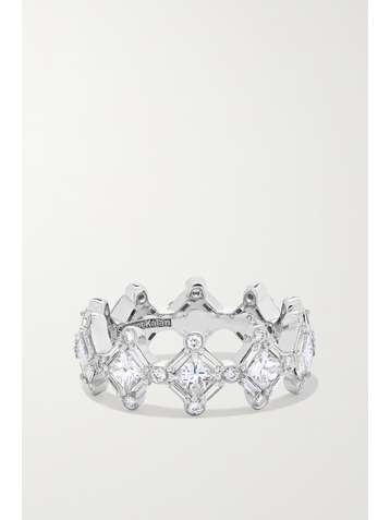 SUZANNE KALAN 18-karat white gold diamond ring