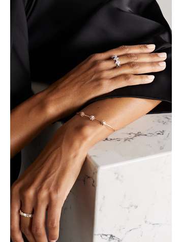 SUZANNE KALAN 18-karat white gold diamond ring
