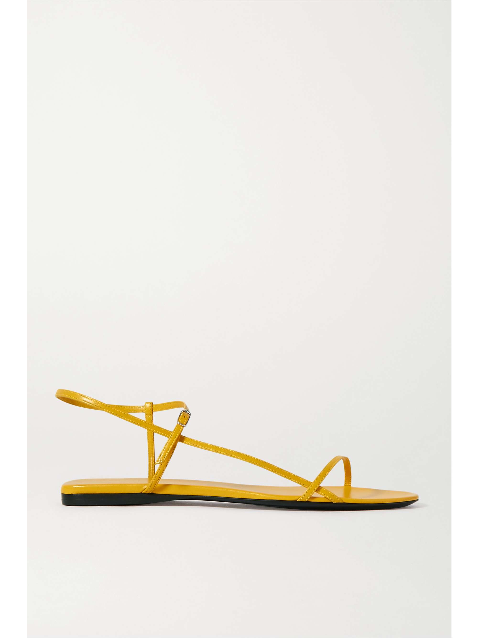 yellow leather sandals