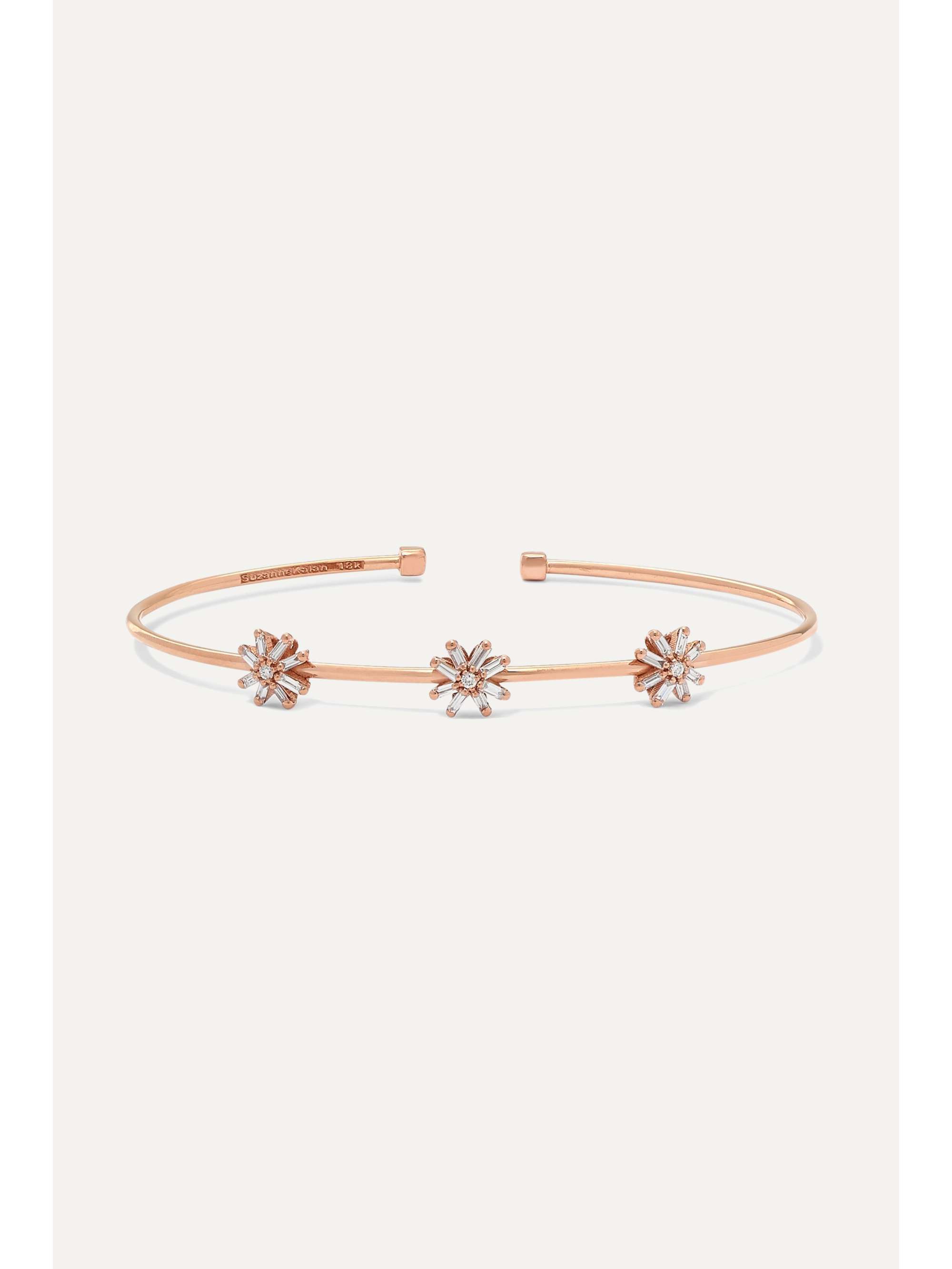 SUZANNE KALAN 18-karat rose gold diamond cuff