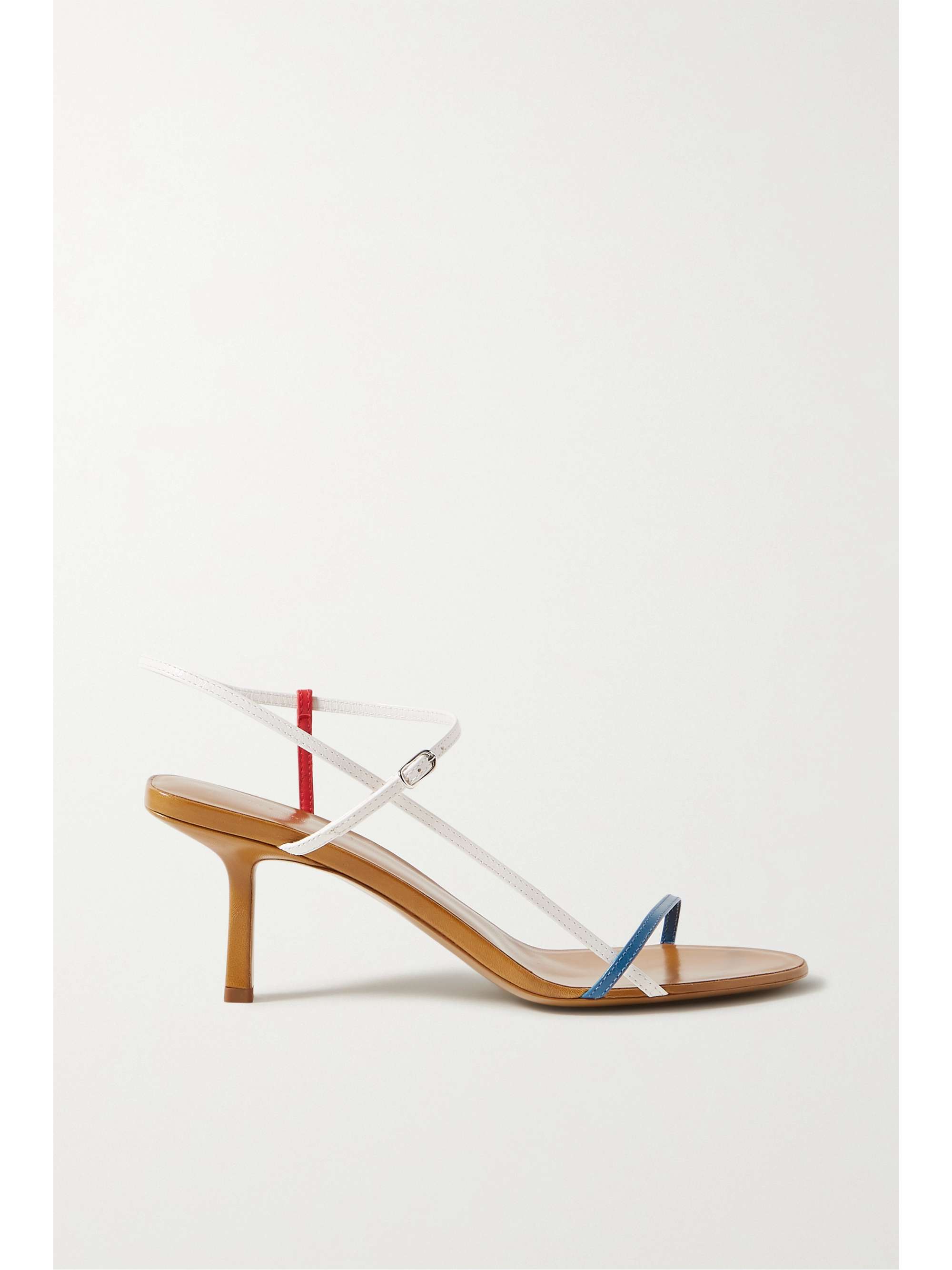the row bare leather sandals white