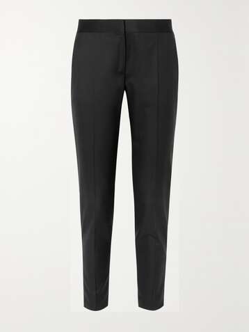 STELLA MCCARTNEY Vivian zip-detailed wool-twill straight-leg pants