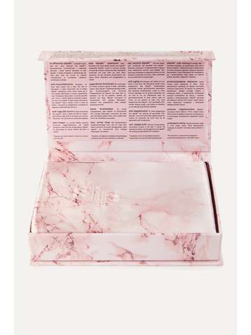 SLIP Embroidered marbled silk queen pillowcase