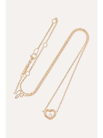 CHOPARD + NET SUSTAIN Happy Diamonds Kette aus 18 Karat Gold mit einem Diamanten