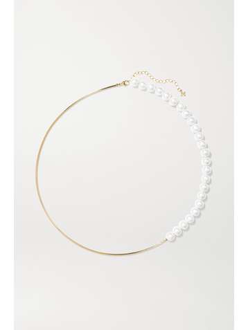MATEO 14-karat gold pearl choker