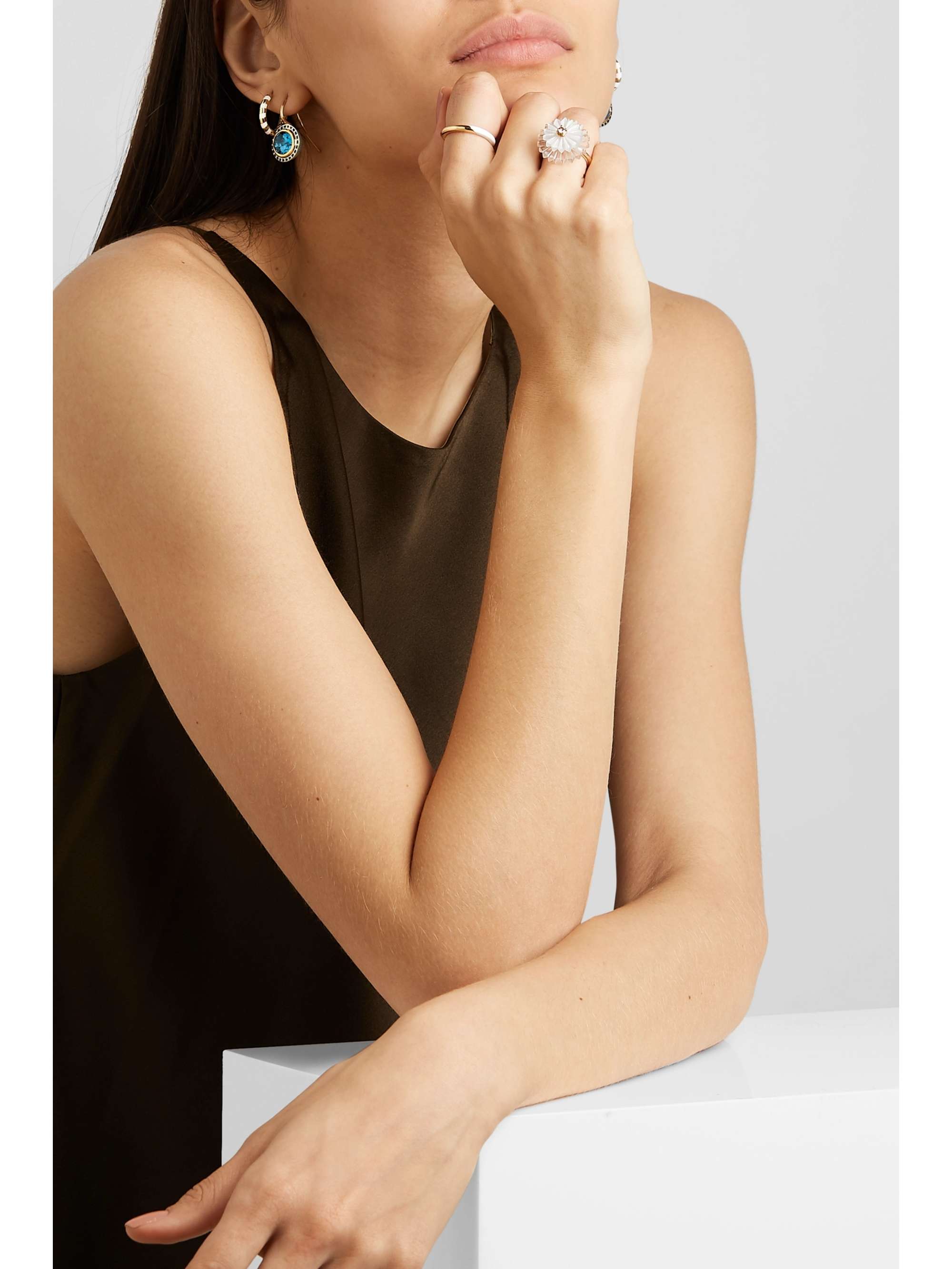 ALICE CICOLINI Summer Snow 9-karat gold multi-stone ring