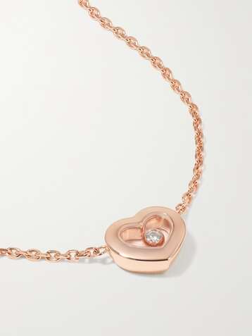 CHOPARD Collier en or rose 18 carats (750/1000) et diamants Happy Diamonds - NET SUSTAIN