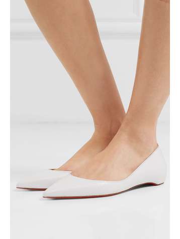 CHRISTIAN LOUBOUTIN Iriza lizard-effect leather point-toe flats
