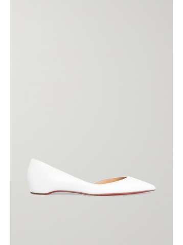 CHRISTIAN LOUBOUTIN Iriza lizard-effect leather point-toe flats