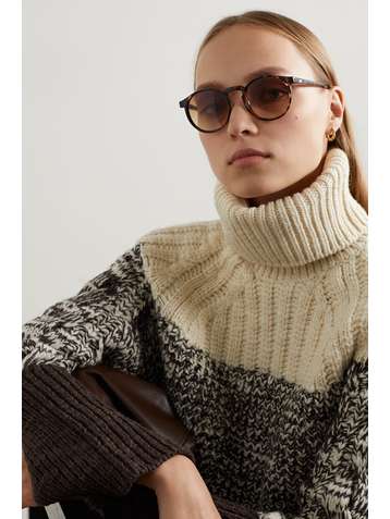 LE SPECS Lunettes de soleil rondes en acétate effet écaille Teen Spirit Deux