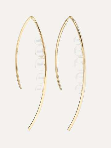 MIZUKI 14-karat gold pearl earrings