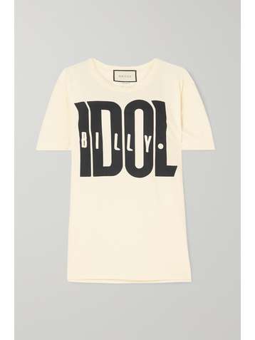 GUCCI + Billy Idol printed cotton-jersey T-shirt