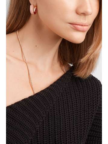 CAROLINA BUCCI Florentine 18-karat rose gold hoop earrings