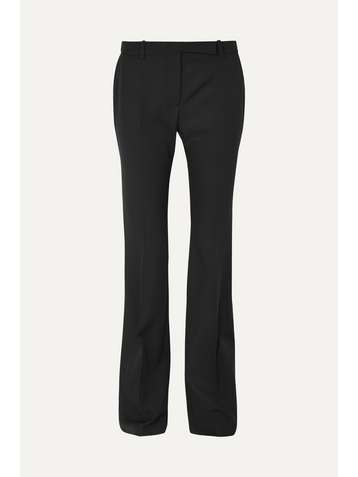 ALEXANDER MCQUEEN Pantalon évasé en laine grain de poudre