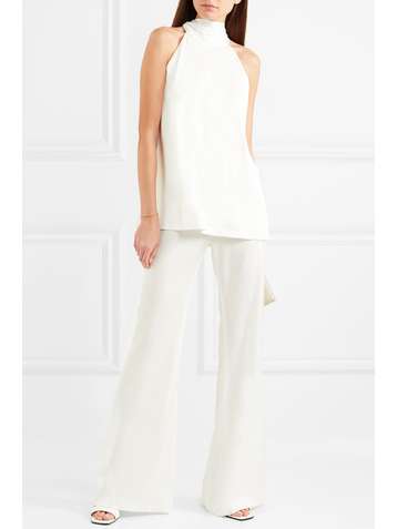 GALVAN Satin flared pants