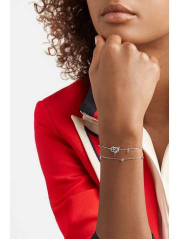 GUCCI 18-karat white gold diamond bracelet