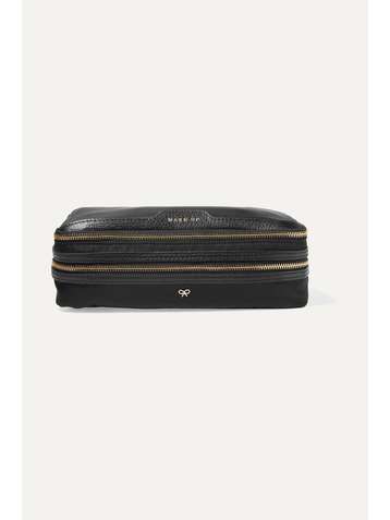 ANYA HINDMARCH Make Up leather-trimmed shell cosmetics case