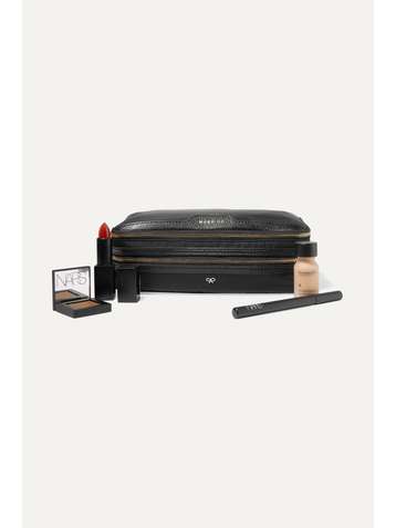 ANYA HINDMARCH Make Up leather-trimmed shell cosmetics case